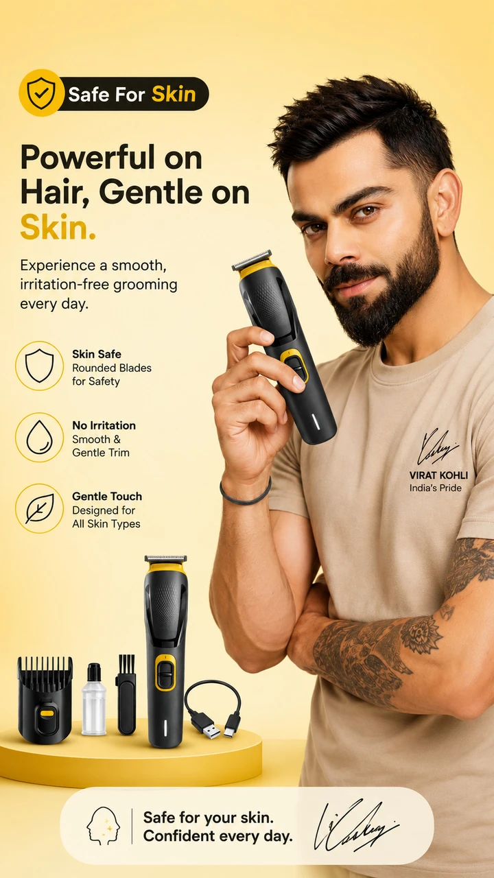 Misuhrobir Trimmer Men Fully Waterproof Trimmer 90 min Runtime