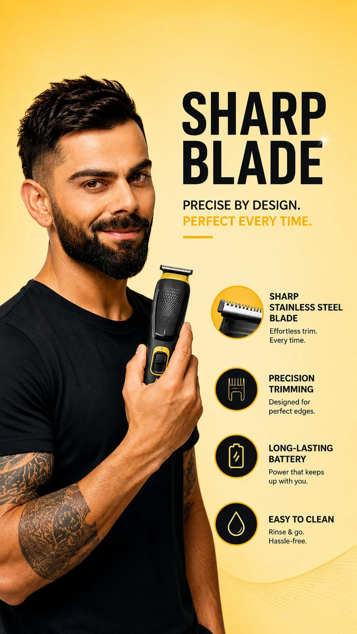 Misuhrobir Trimmer Men Fully Waterproof Trimmer 90 min Runtime
