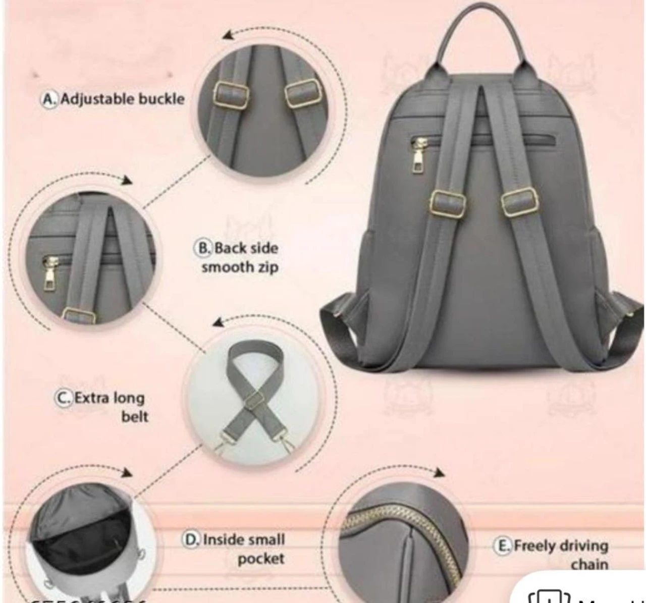 Small 15 L Backpack BACKPACK BAG SMALLSIZE OFFICE COLLAGE NEW COLLECTI...