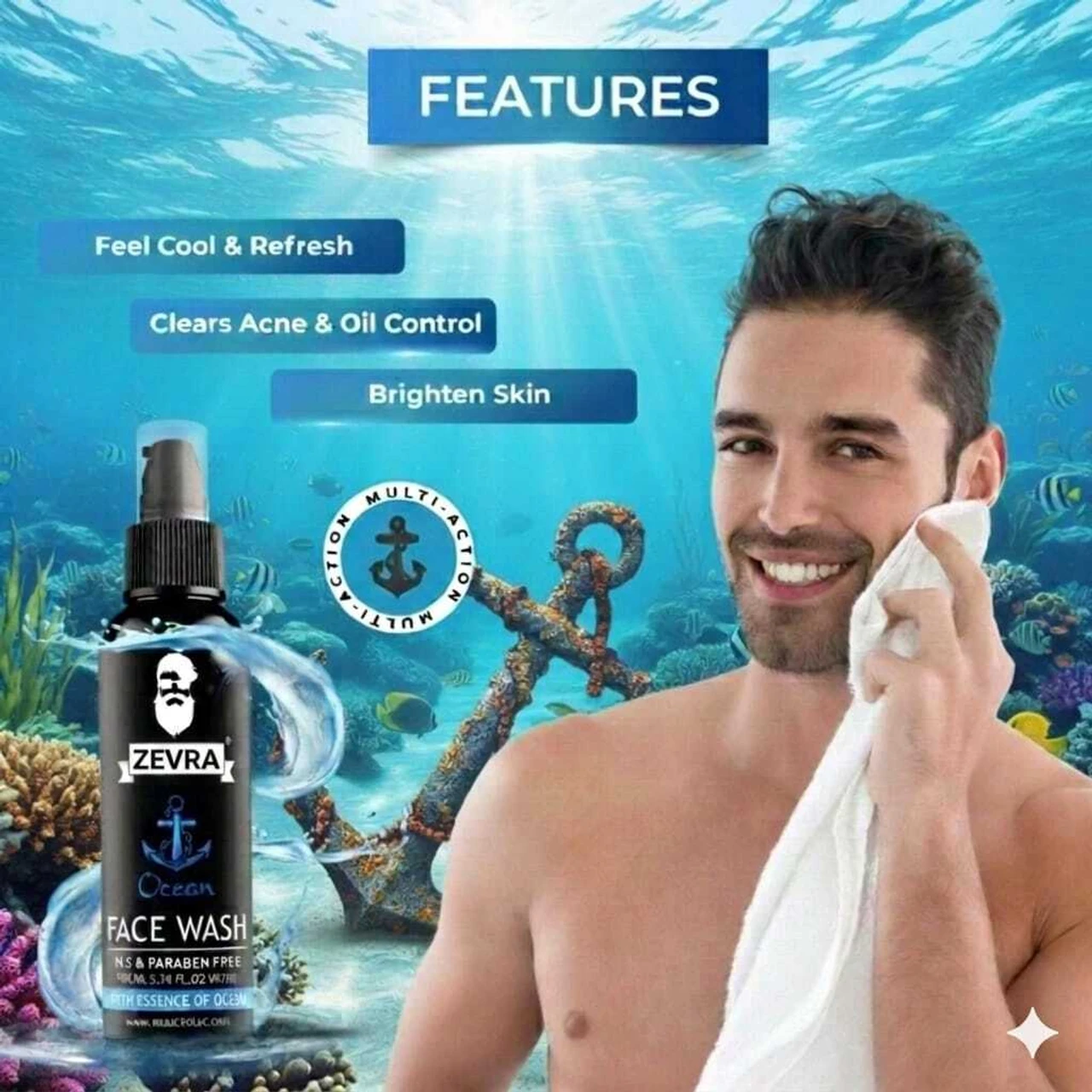 Oceans for Men, Fights Acne & Pimple, Brighten Skin