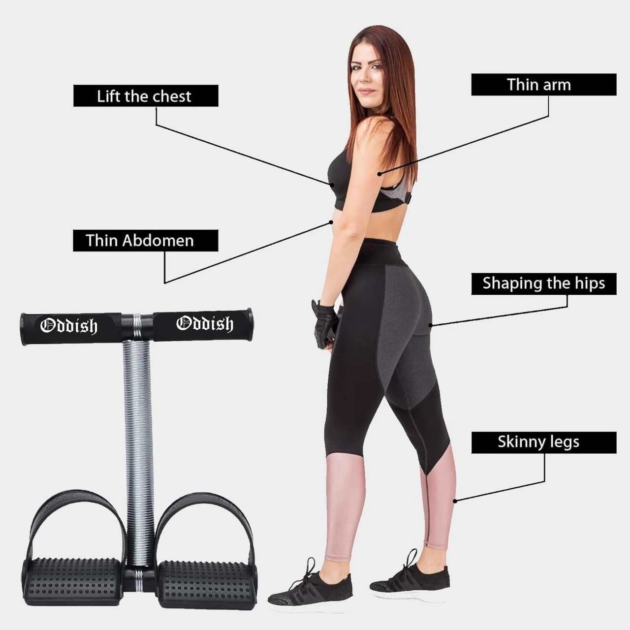 SINGLE SPRING Tummy Trimmer 12 inch with Resistance Toning Tube for Abdominal Fitness