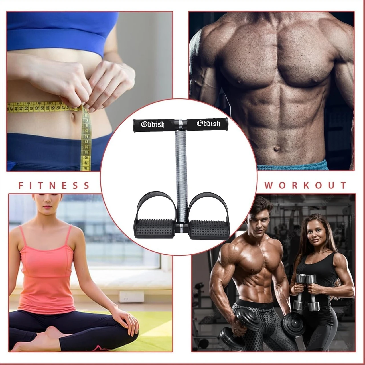 SINGLE SPRING Tummy Trimmer 12 inch with Resistance Toning Tube for Abdominal Fitness