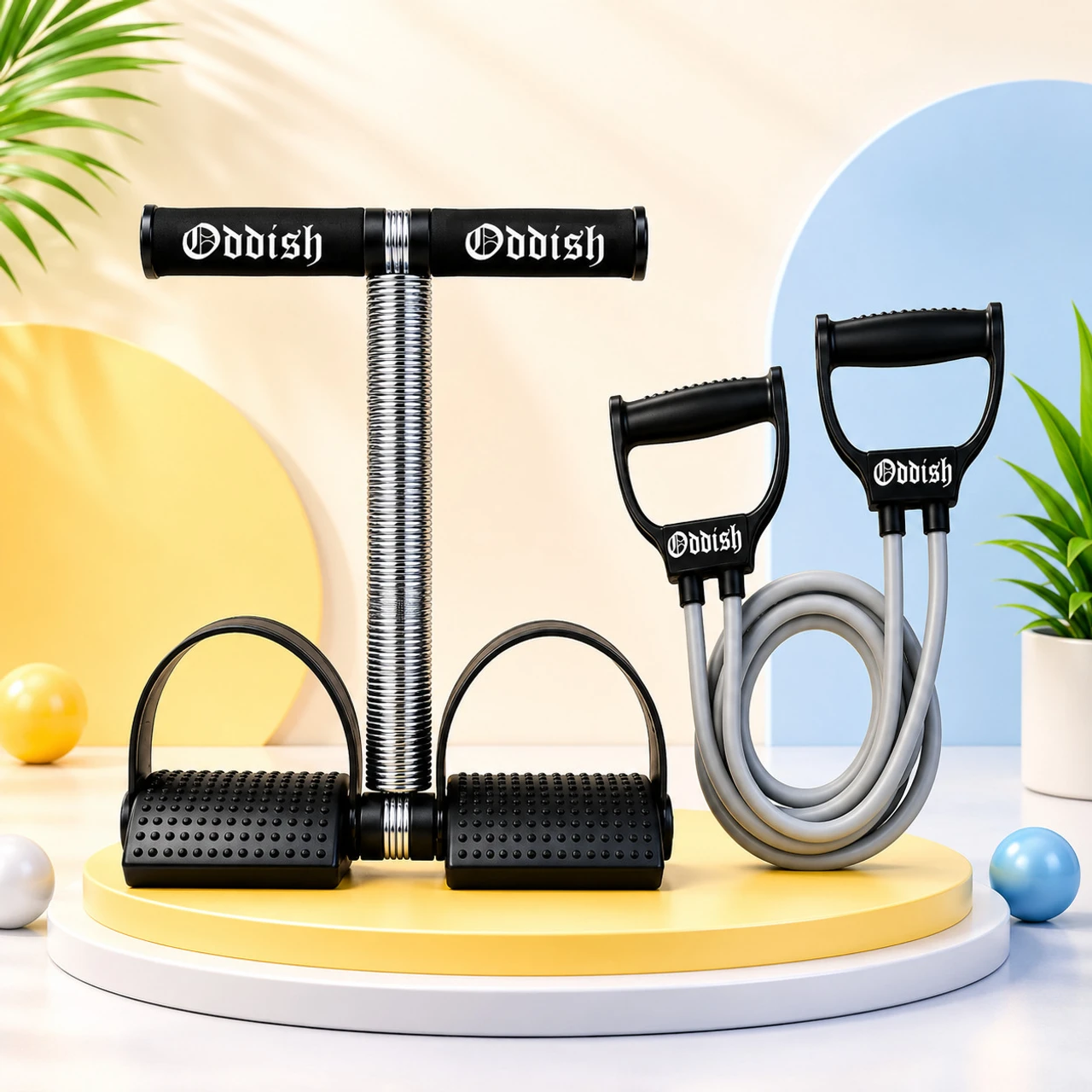 SINGLE SPRING Tummy Trimmer 12 inch with Resistance Toning Tube for Abdominal Fitness